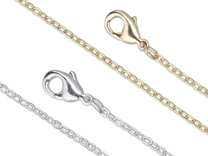 Petite Brass Chains with Gold and Silver Finishes